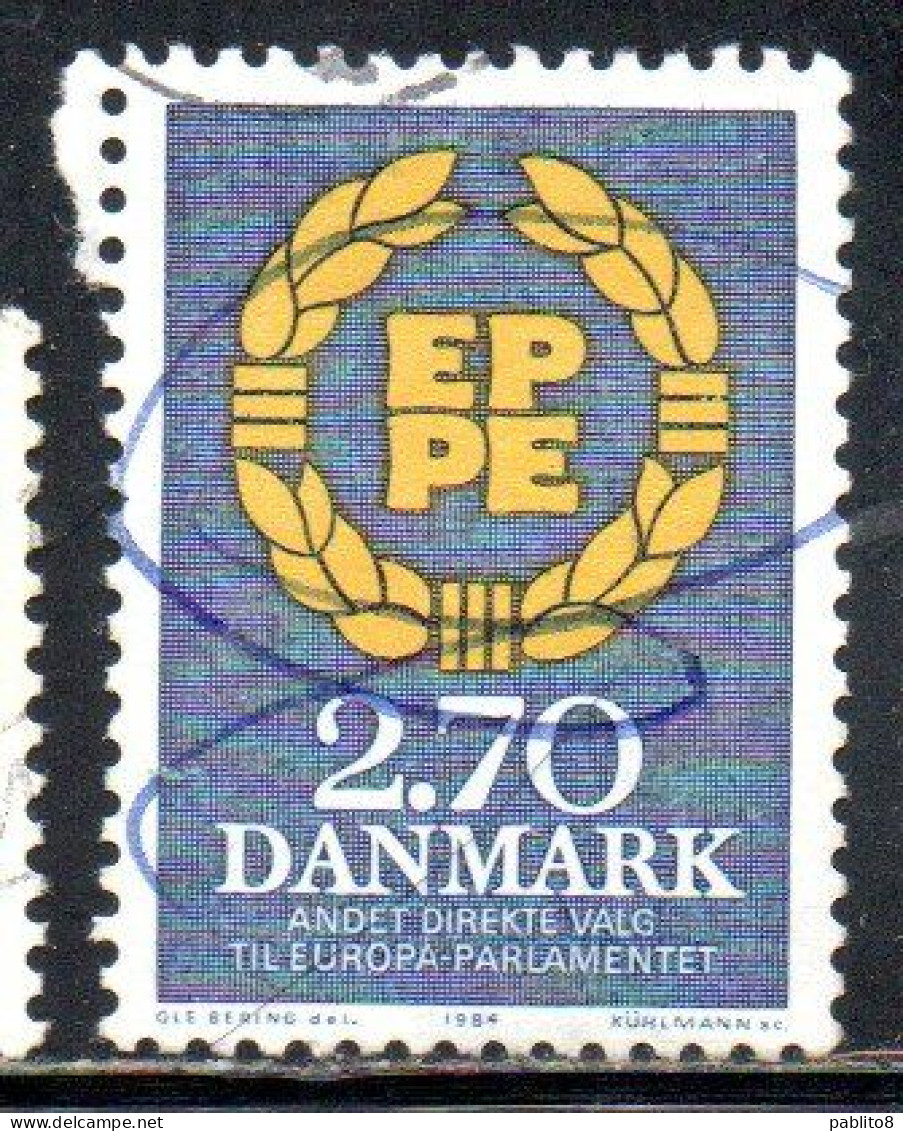 DANEMARK DANMARK DENMARK DANIMARCA 1984 2nd EUROPEAN PARLIAMENT ELECTIONS 2.70k USED USATO OBLITERE - Used Stamps