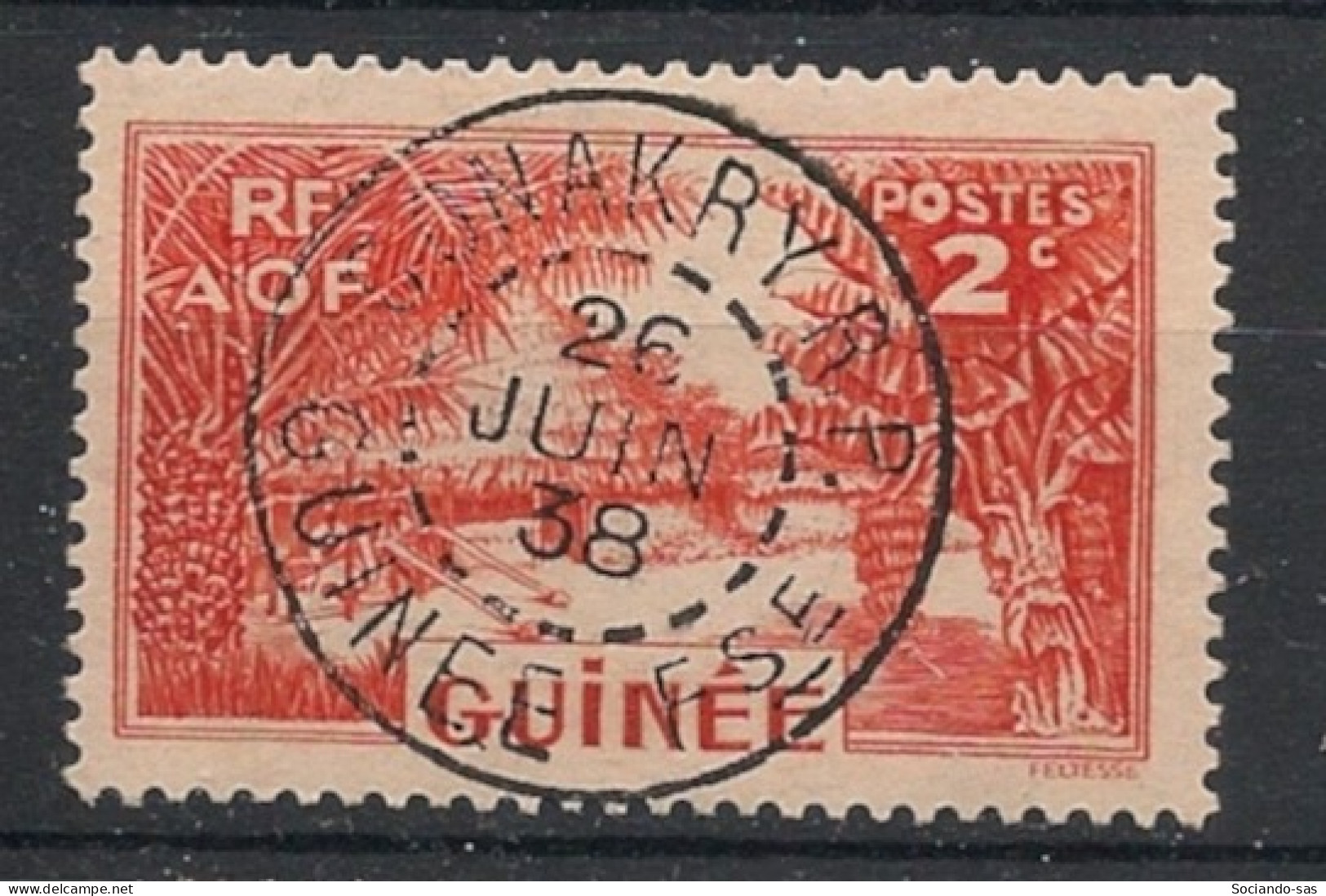 GUINEE - 1938 - N°YT. 125 - Les Mabo 2c Rouge - Oblitéré / Used - Usati