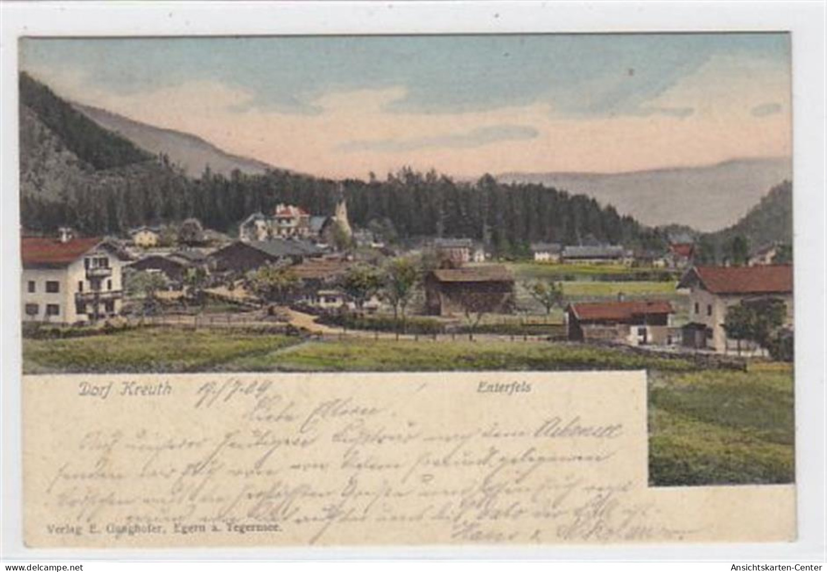 39048011 - Dorf Kreuth Enterfels Gelaufen Am 19. Juli 1904. Sehr Gute Erhaltung. - Bad Wiessee