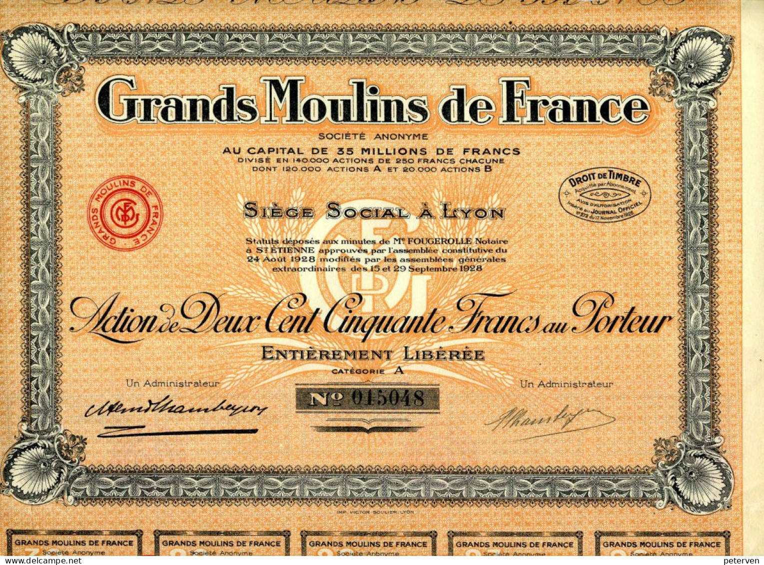 GRANDS MOULINS De FRANCE - Industry