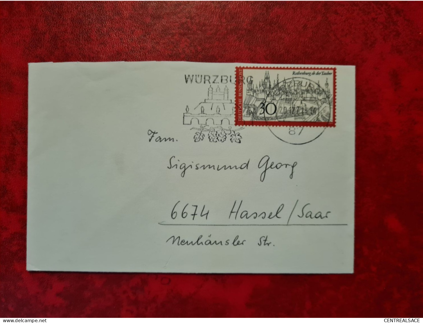 Lettre ALLEMAGNE 1971 FLAMME WURZBURG - Other & Unclassified