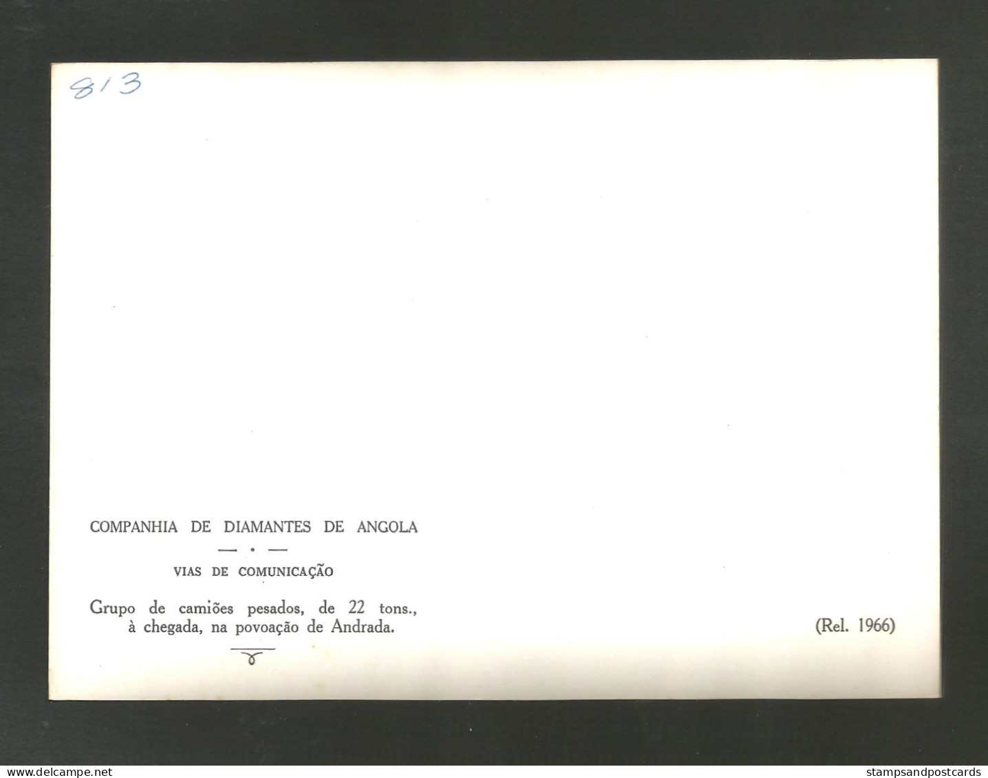 Angola Portugal Carte Diamang Compagnie Diamants Camions A Andrada Trucks In Andrada Diamond Co. 1966 Card - Angola