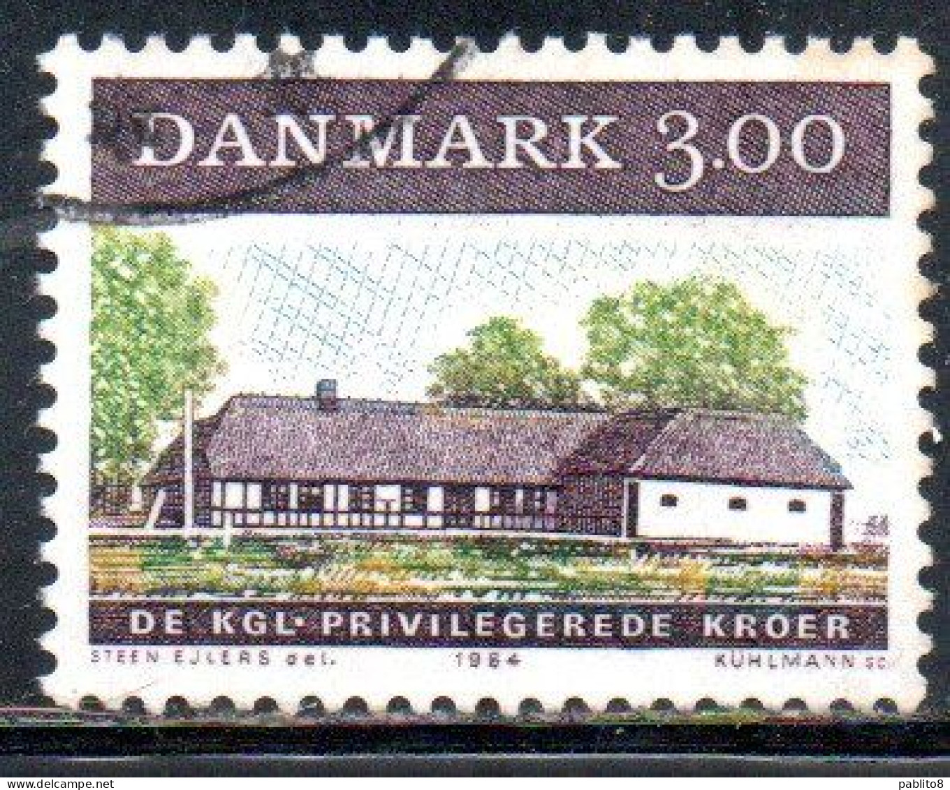 DANEMARK DANMARK DENMARK DANIMARCA 1984 17th CENTENARY INN 3k USED USATO OBLITERE - Used Stamps