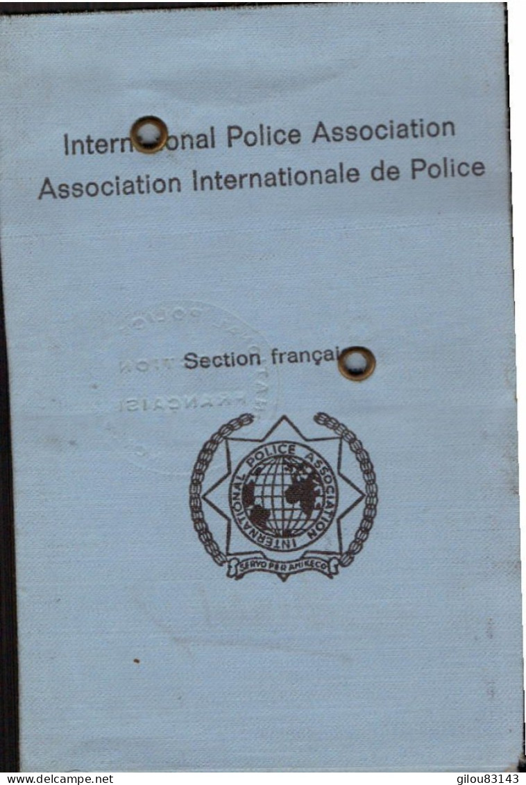 Carte, International Police Association, Section Française, 1969 - Lidmaatschapskaarten