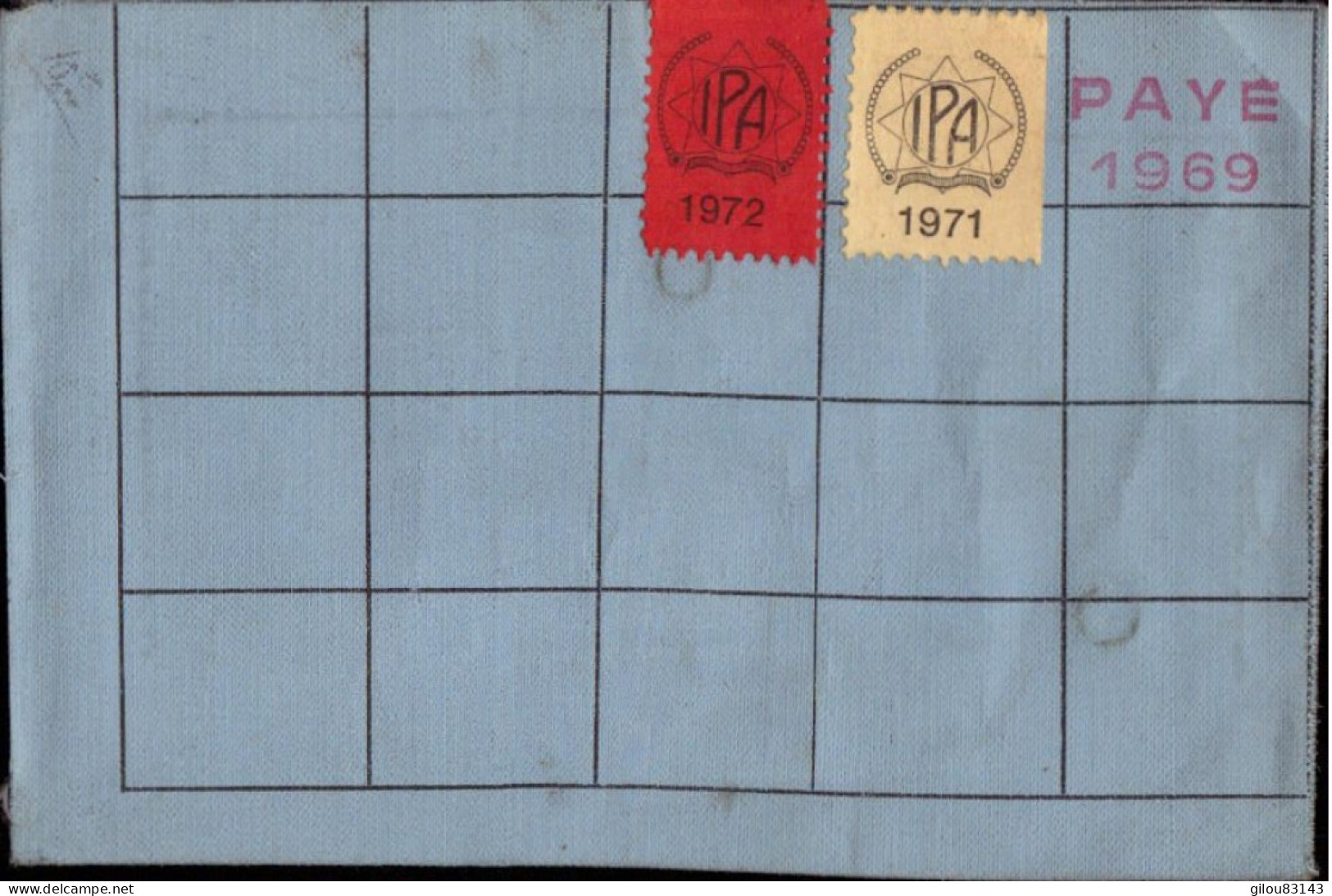 Carte, International Police Association, Section Française, 1969 - Lidmaatschapskaarten