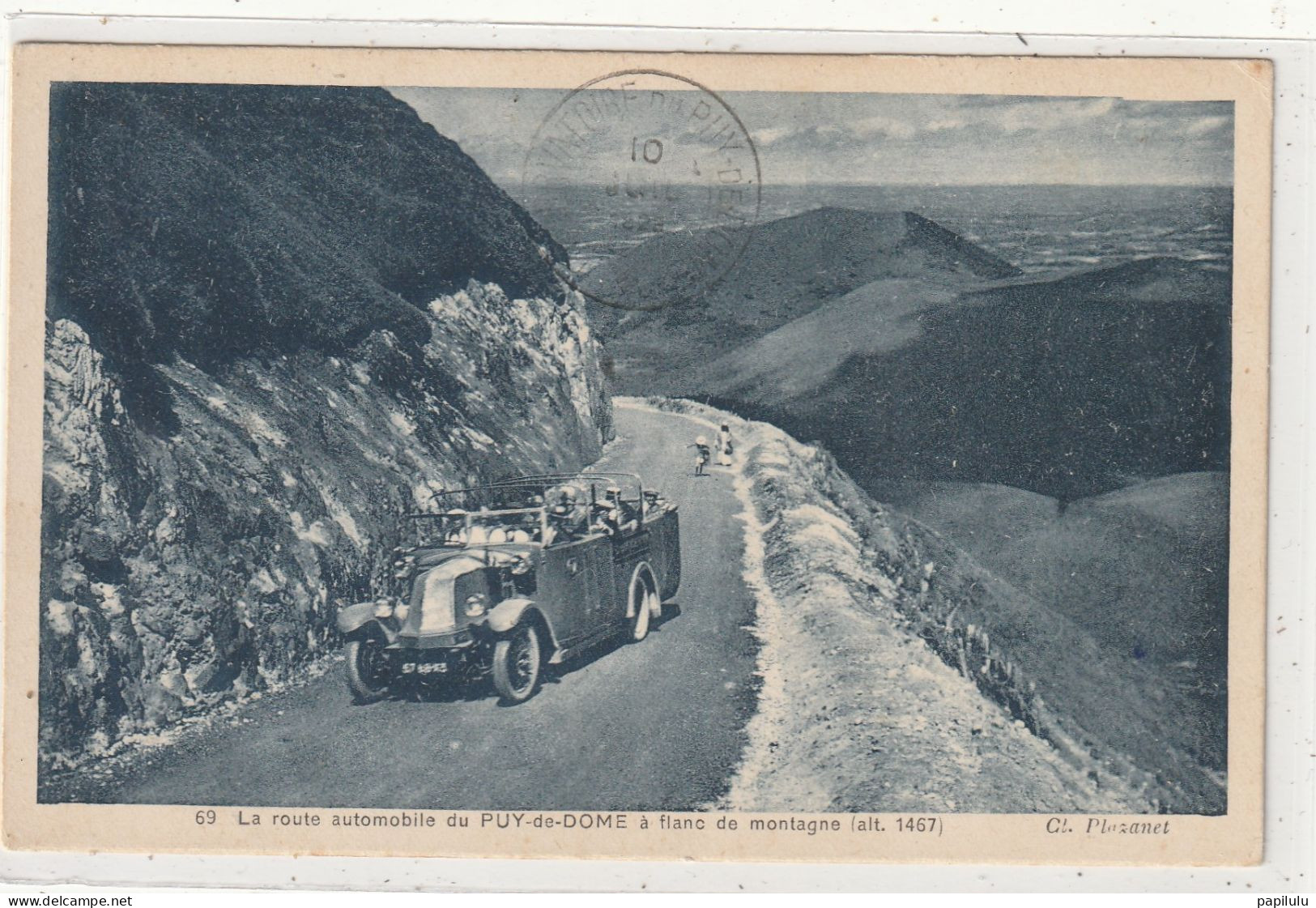 130 DEPT 63 : édit. Plazanet N° 69 : La Route Automobile Du Puy De Dôme A Flanc De Montagne - Other & Unclassified