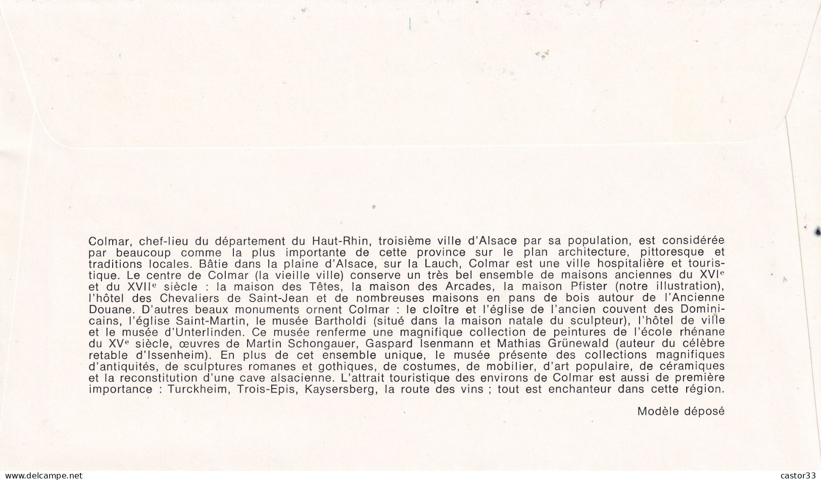 1er Jour, Colmar, La Maison Pfister - 1970-1979