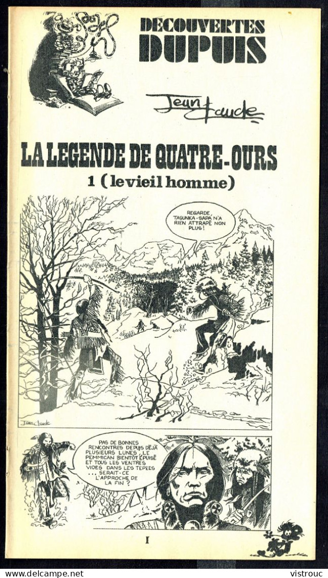 "La Légende De Quatre-Ours 1" De JEAN CLAUDE - Supplément à Spirou - Découvertes DUPUIS - 1975. - Spirou Magazine