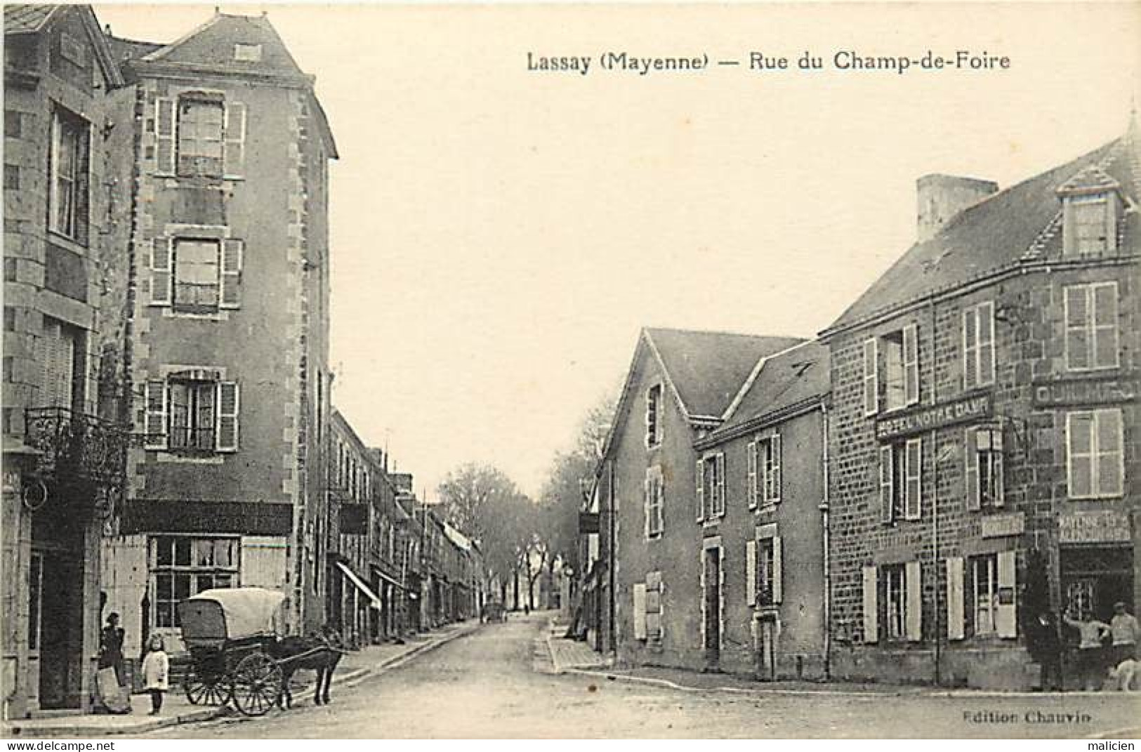 - Dpts Div. -ref-BN488- Mayenne - Lassay Les Châteaux - Rue Du Champ De Foire - Hôtel Notre Dame - Hôtels - - Lassay Les Chateaux