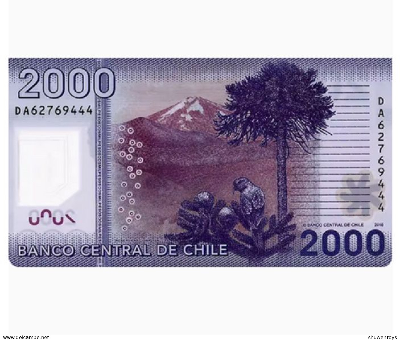 2016 Chile 2000 Pesos P-162f Banknotes UNC NEW - Chili