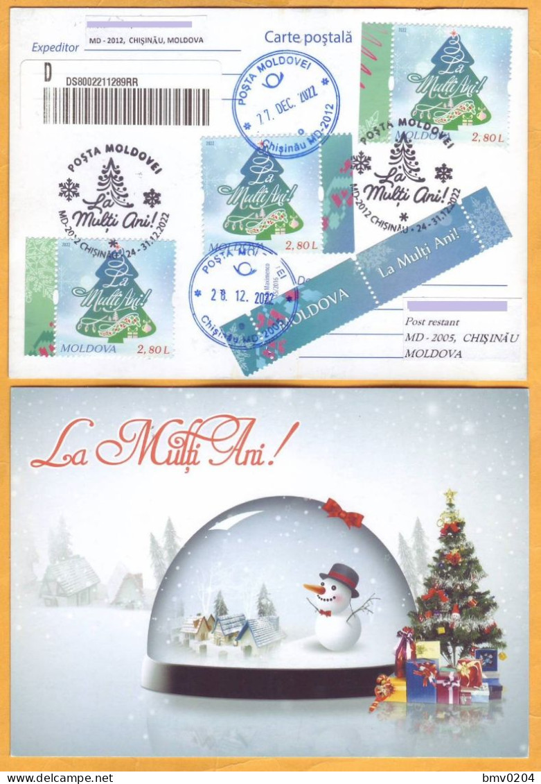 2022 Moldova  Special Postmark „Happy New Year!” - Moldavia