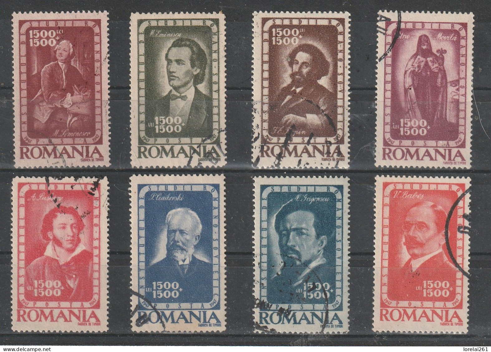 1947 - L Institut Roumano-sovietique Mi 1048/1055 - Used Stamps