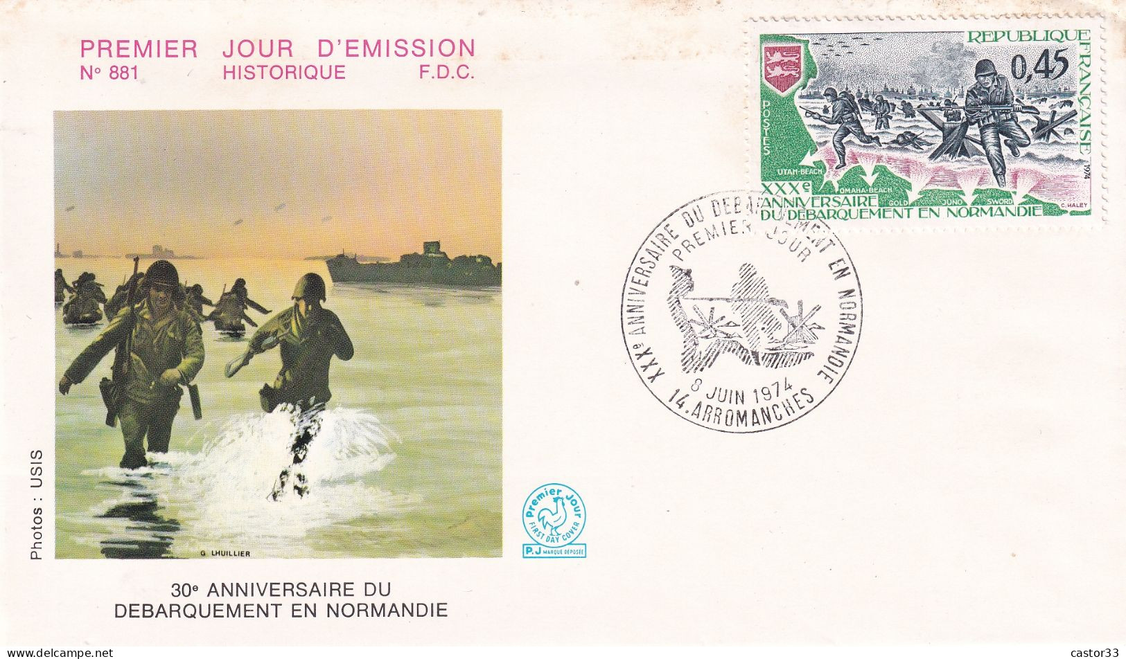 1er Jour, 30è Anniversaire Du Débarquement En Normandie - 1970-1979