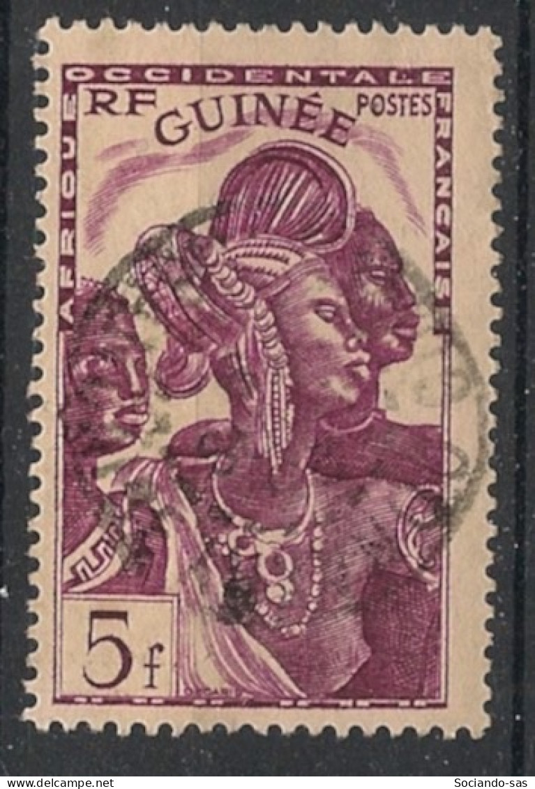 GUINEE - 1938 - N°YT. 144 - Guinéenne 5f Lilas - Oblitéré / Used - Gebruikt