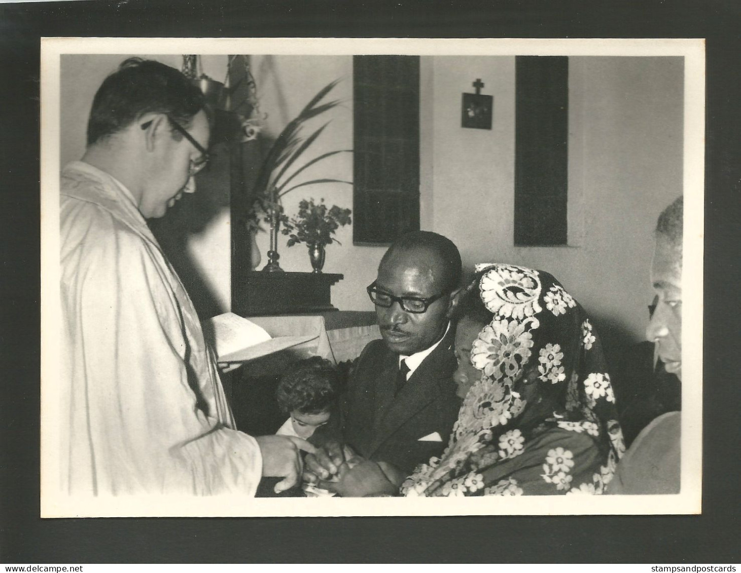 Angola Portugal Carte Diamang Compagnie Diamants Eglise Dundo Mariage Church Wedding Diamond Co. 1966 Card - Angola