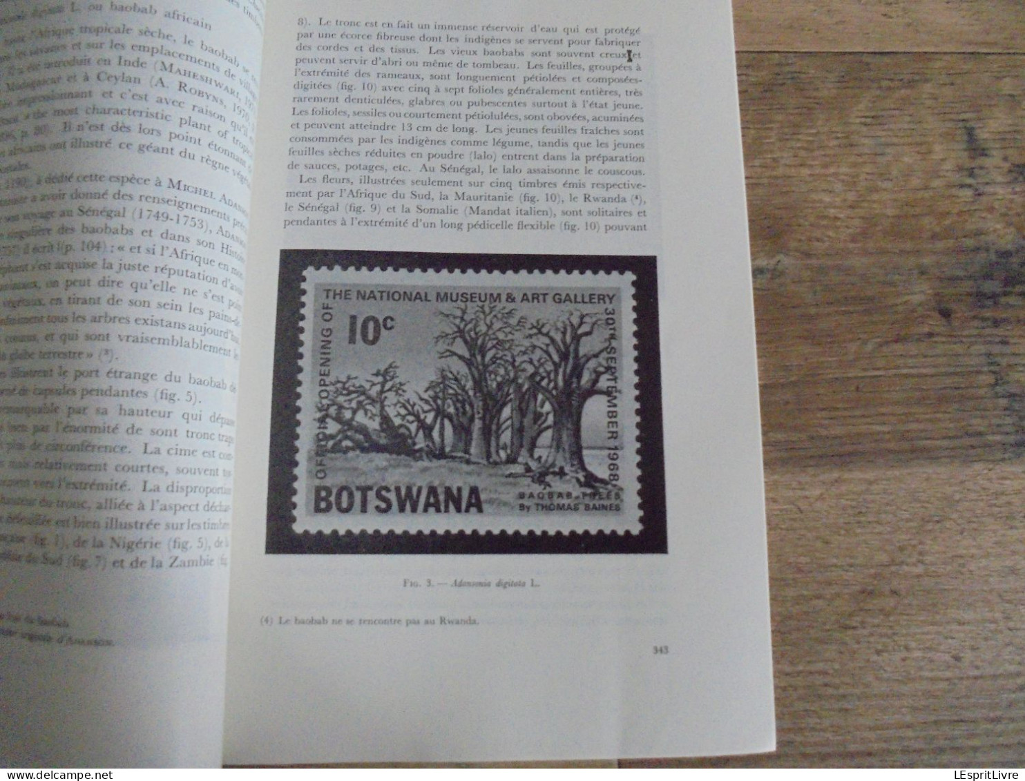 LES NATURALISTES BELGES N° 7 Année 1972 Régionalisme Grotte Ramioul Bombacacées et Philathélie Timbres Végétation Flore