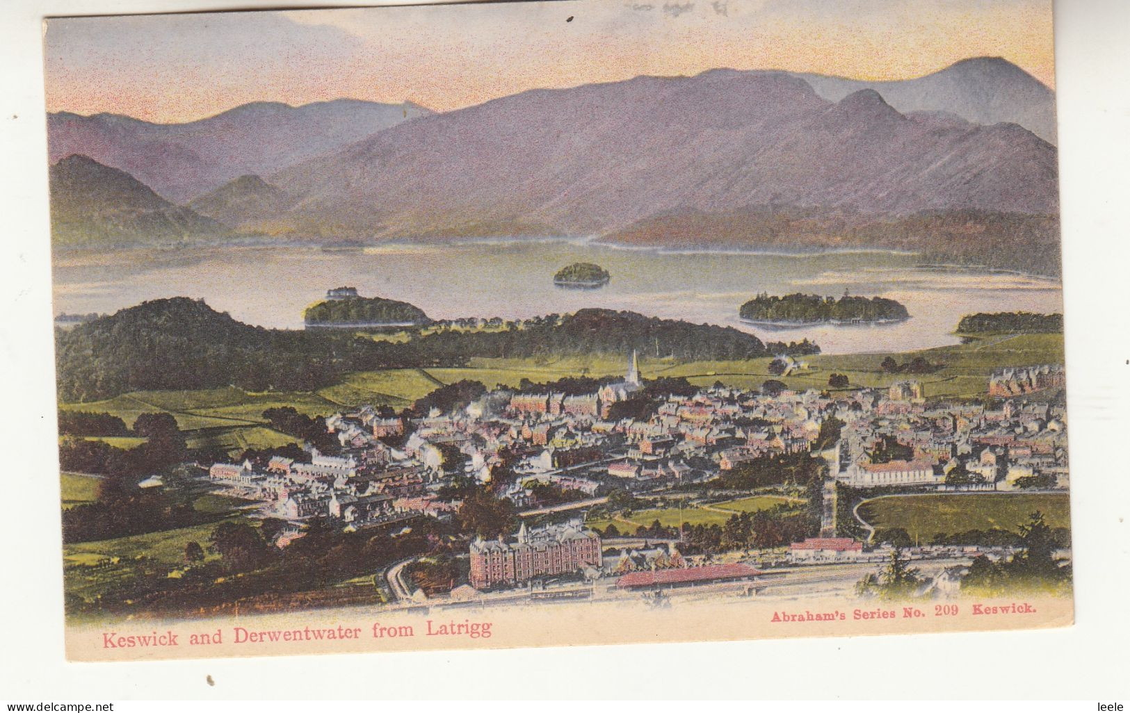 H85. Vintage Postcard. Keswick And Derwentwater From Latrigg. Cumbria - Other & Unclassified