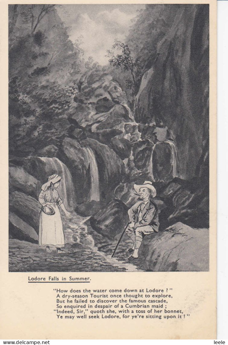 H79.  Vintage Comic Postcard.  Lodore Falls In Summer. - Other & Unclassified