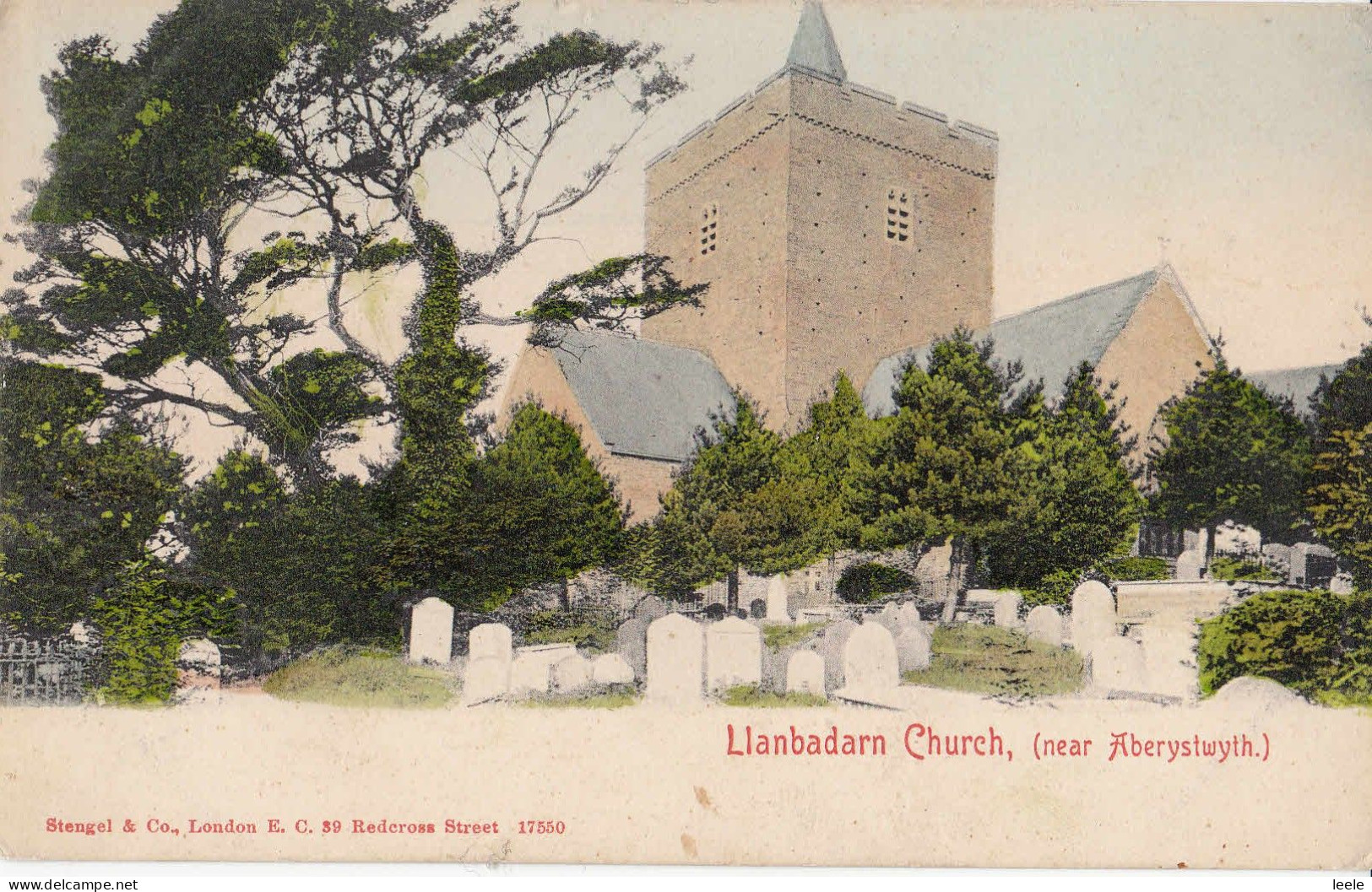 H69.  Postcard.  Llanbadarn Church,  Nr Aberystwyth. - Cardiganshire