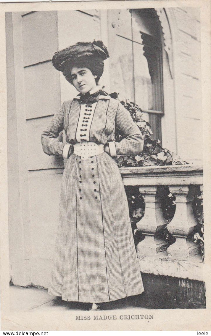 H42.  Vintage Postcard.  Miss Madge Crichton. Actress - Artistes