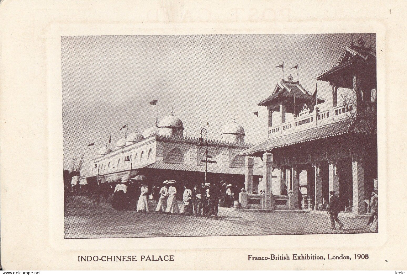 H63 .Vintage Postcard. Indo-Chinese Palace, Franco British Exhibition, 1908 - Expositions