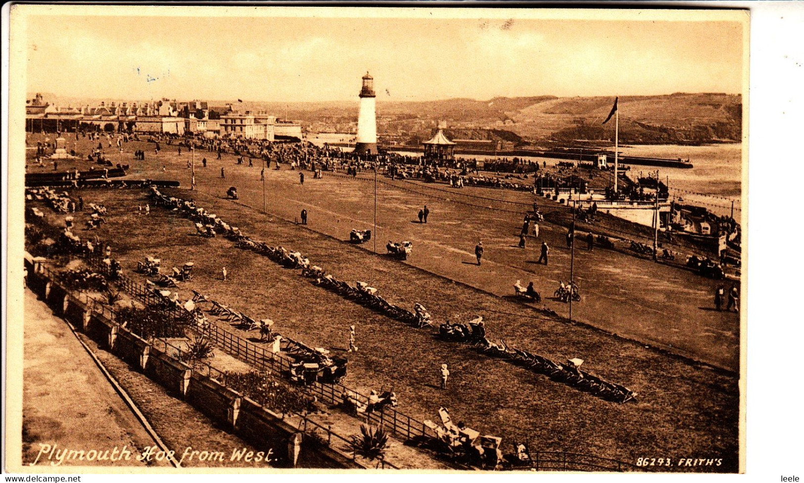 H48.  Vintage Friths Postcard. Plymouth Hoe From The West. - Plymouth
