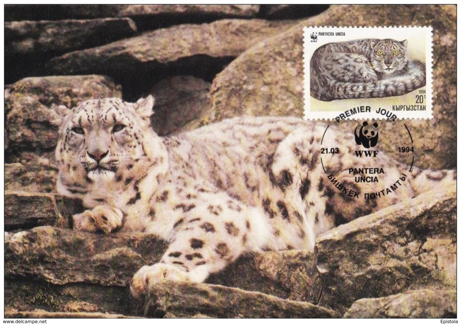 1994 - Kyrgyzstan Кыргызстан - Snow Leopard - Panthère Des Neiges WWF - Kyrgyzstan