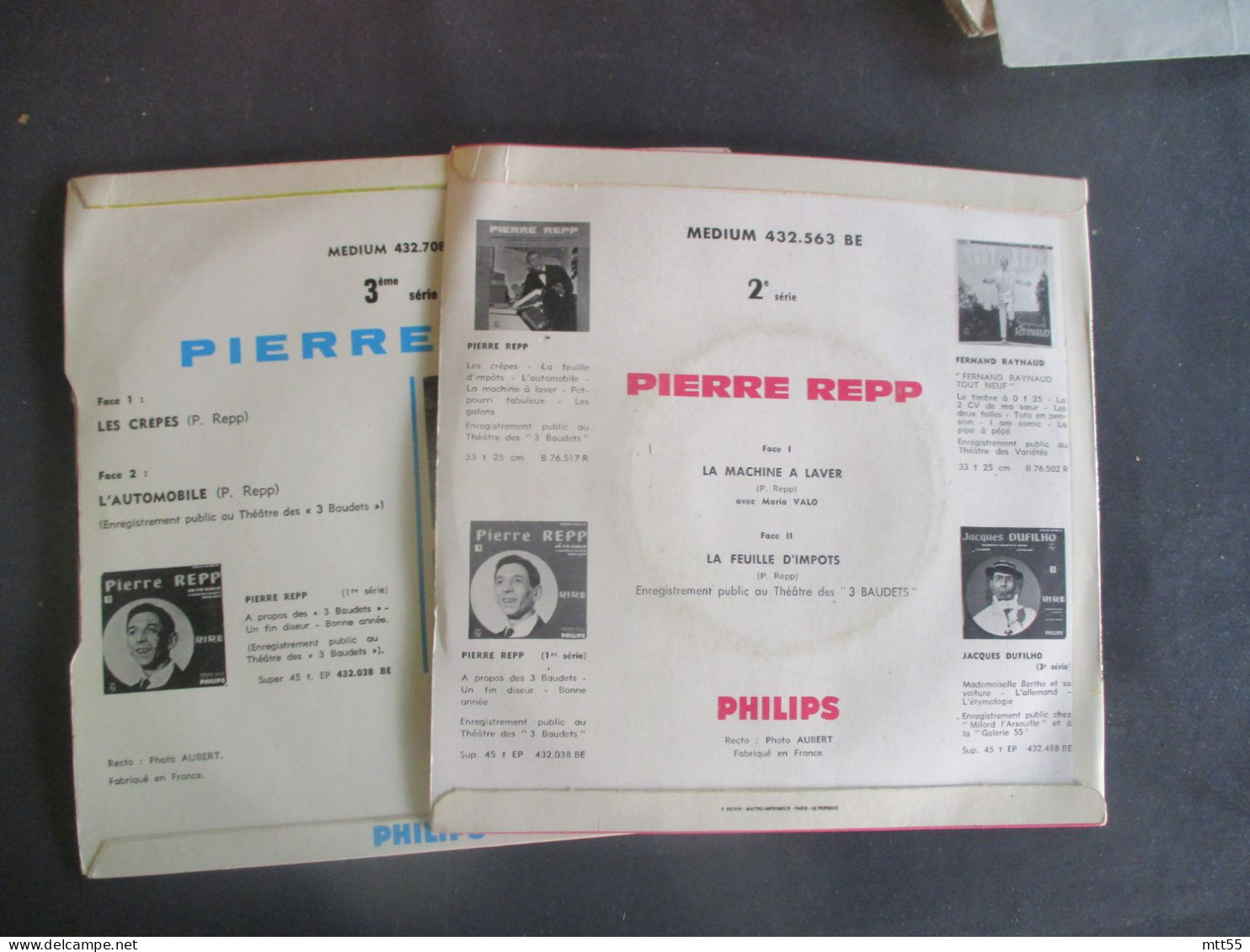 PIERRE REPP LOT DE 2 VINYL 45 T RIRE - 45 Rpm - Maxi-Single