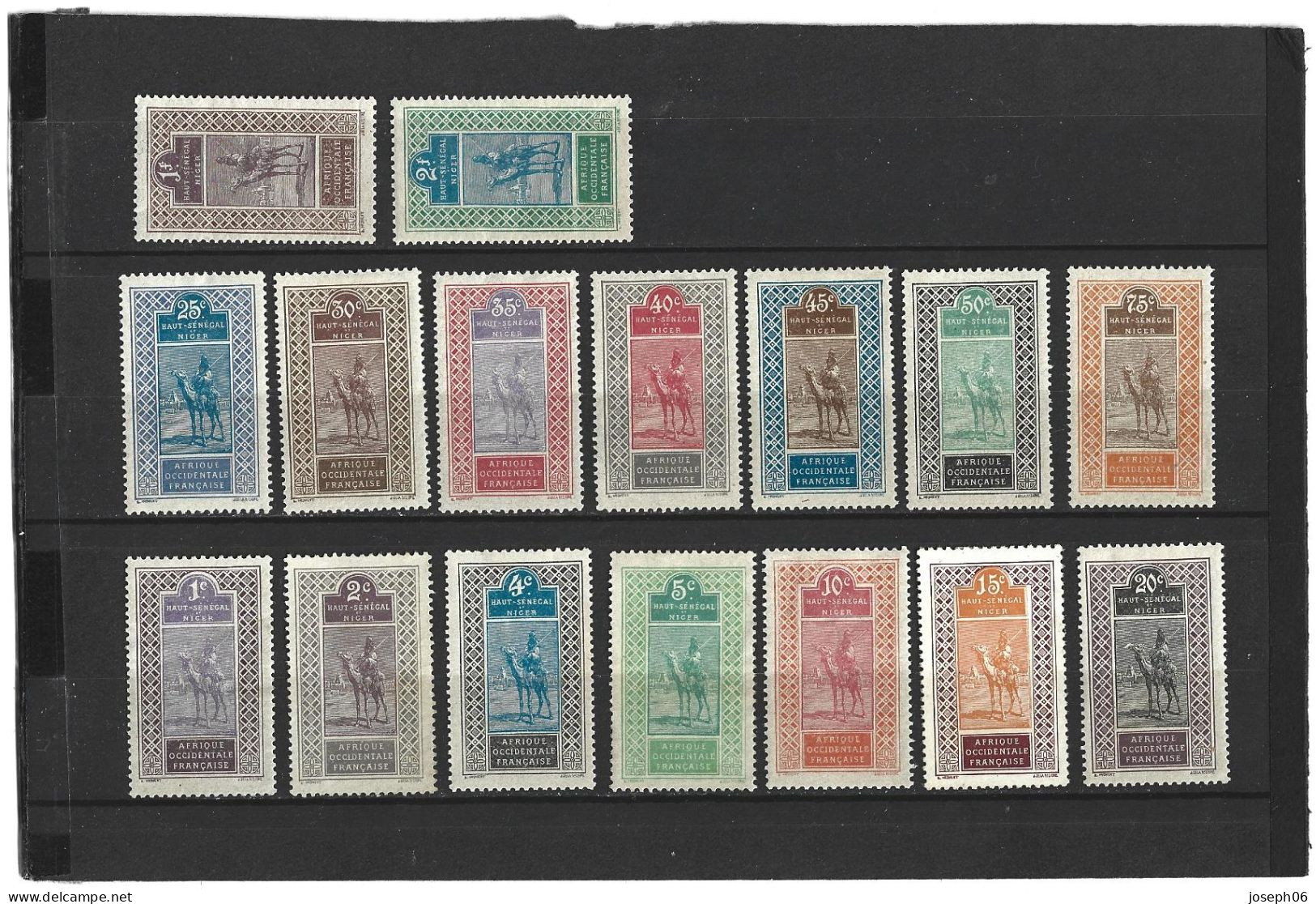 HAUT - SENEGAL & NIGER   1914 - 17   Y.T. N° 18  à  34  Incomplet  NEUF* - Used Stamps