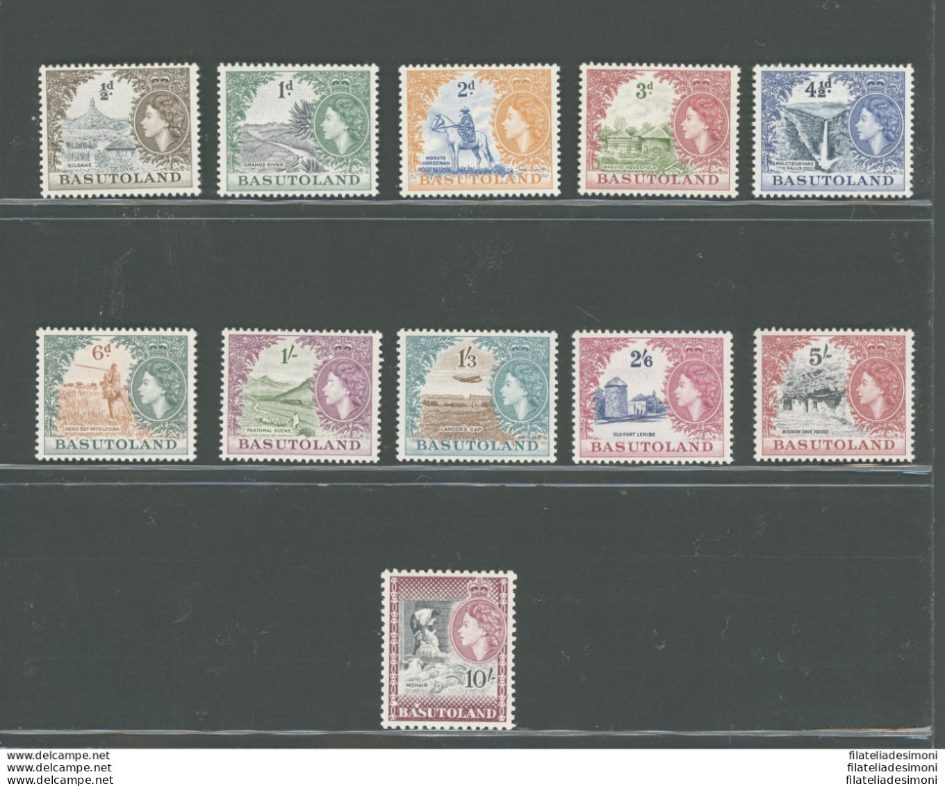 1954 Basutoland - Stanley Gibbons N. 43-53 - Serie Di 11 Valori - MNH** - Other & Unclassified