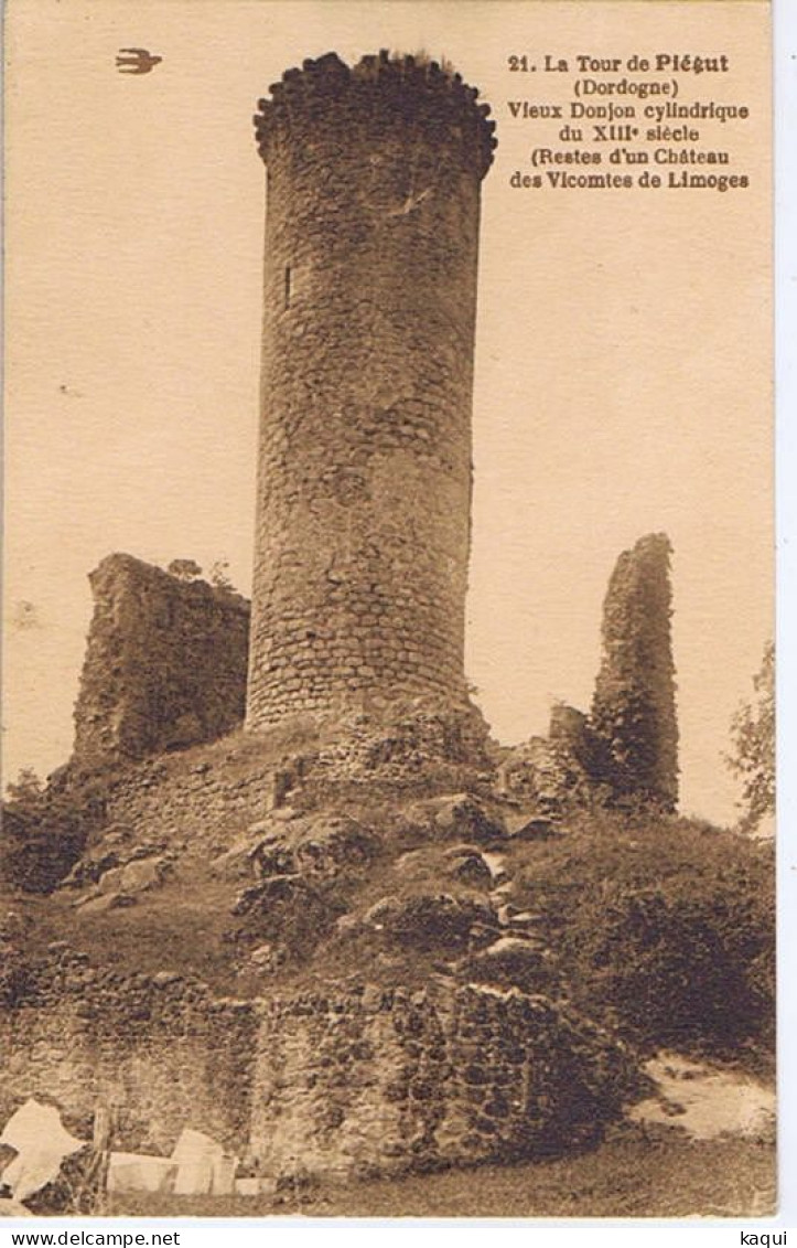 DORDOGNE - La Tour De PIEGUT - Vieux Donjon Cylindrique Du XIIIe Siècle - N° 21 - Other & Unclassified