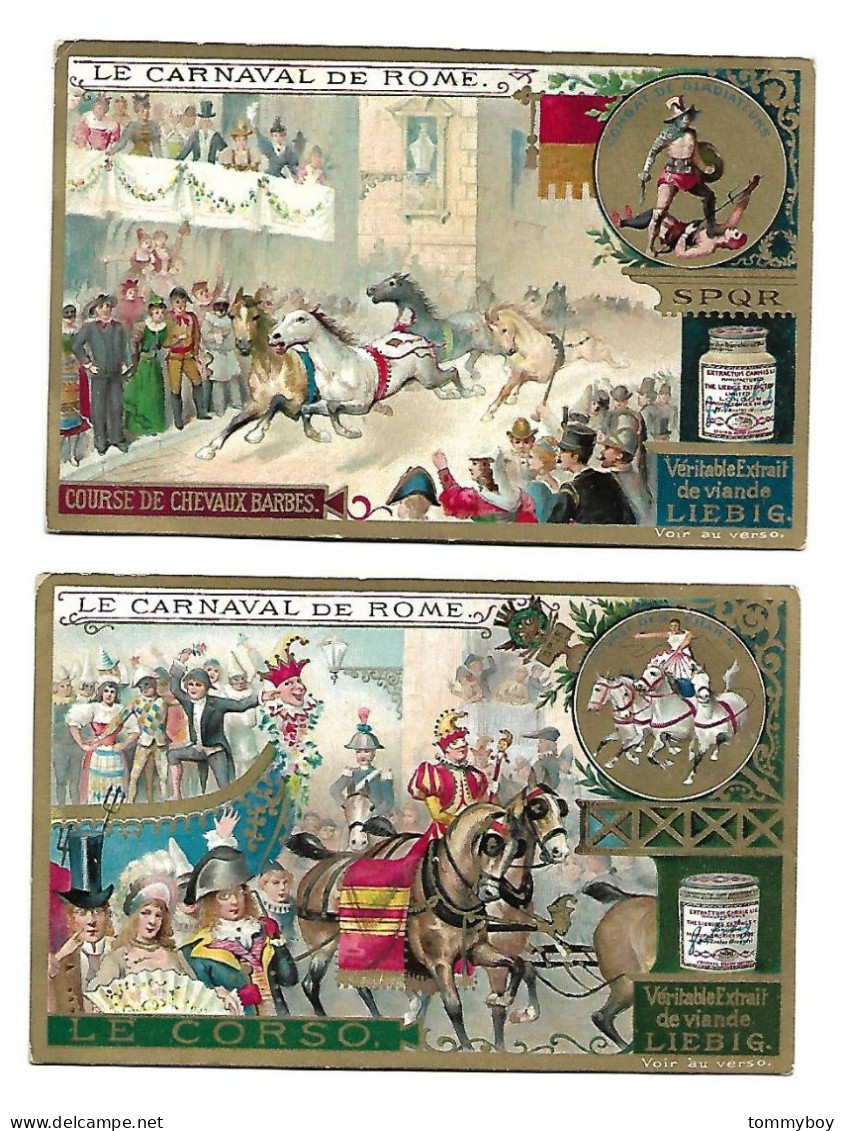 S 506, Liebig 6 Cards, Le Carnaval De Rome  (small Damage At One Corner) (ref B10) - Liebig