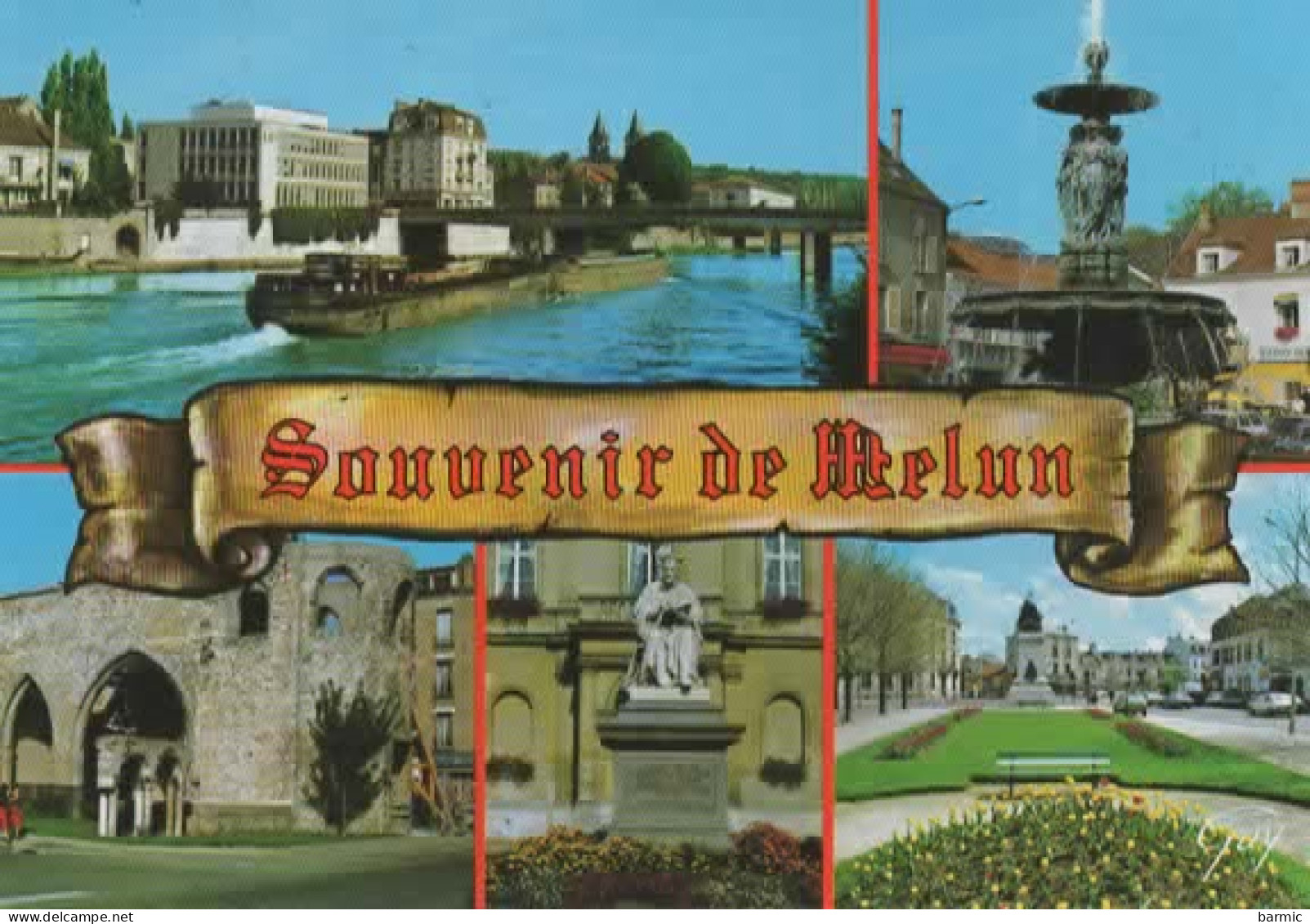 SOUVENIR DE MELUN, MULTIVUE COULEUR  REF 16471 - Greetings From...