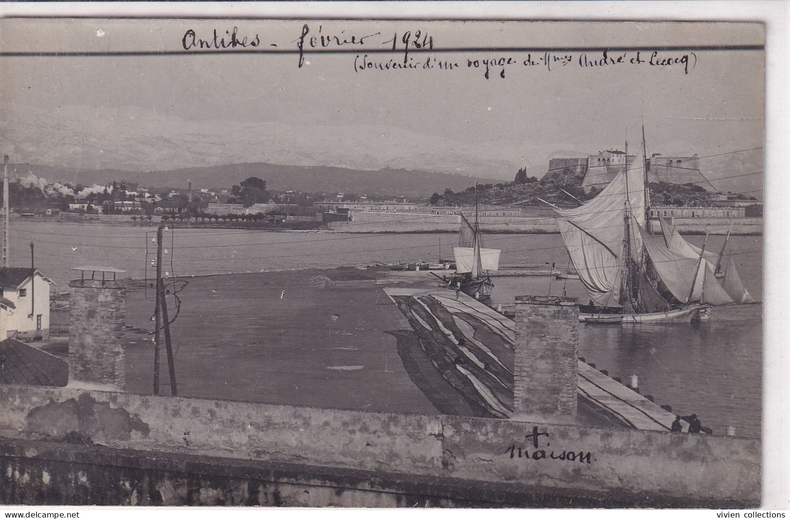 Carte Photo Antibes (06 Alpes Maritimes) Février 1924 - Autres & Non Classés