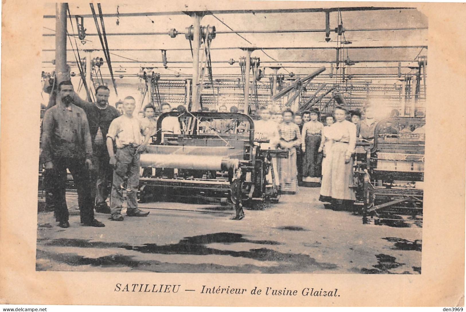 SATILLIEU (Ardèche) - Intérieur De L'usine Glaizal - Voyagé 1905 (2 Scans) - Other & Unclassified