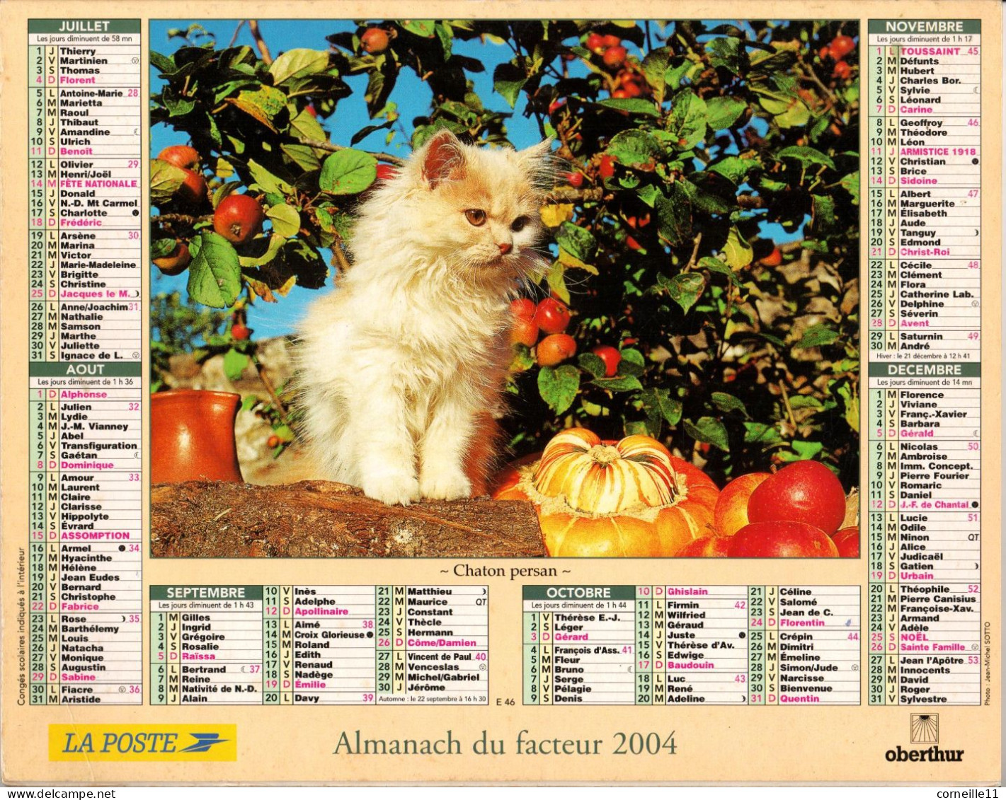ALMANACH 2004 DU FACTEUR (AUDE) - Grand Format : 2001-...