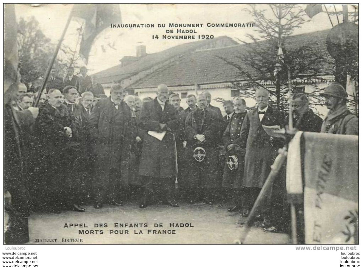 88 HADOL INAUGURATION DU MONUMENT AUX MORTS APPEL DES ENFANTS DE HADOL MORTS POUR LA FRANCE - Other & Unclassified