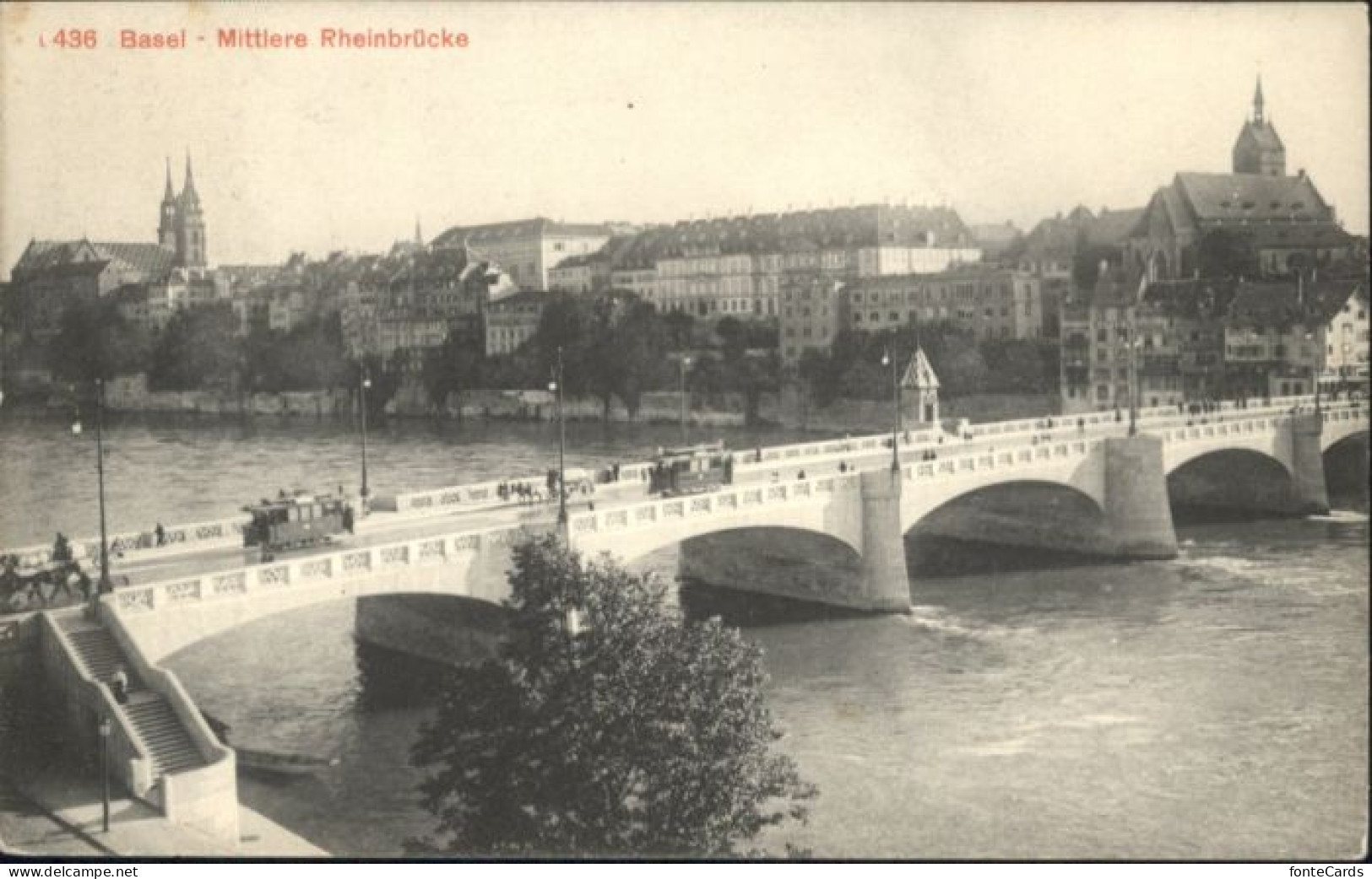 10846917 Basel BS Basel Mittlere Rheinbruecke Tram X Basel - Sonstige & Ohne Zuordnung