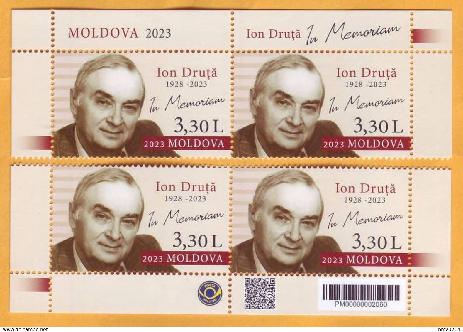 2023 Moldova Personalities In Memory, Ion Druță (1928-2023), Writer,  4v Mint - Moldova