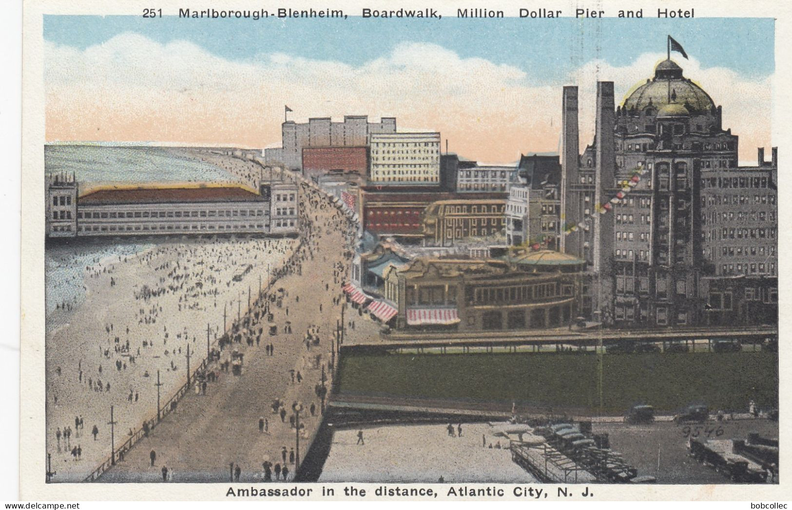 ATLANTIC CITY (New Jersey): Marlbotough-Blenheim, Boardwalk, Mimmion Dollar Pier And Hotel - Atlantic City