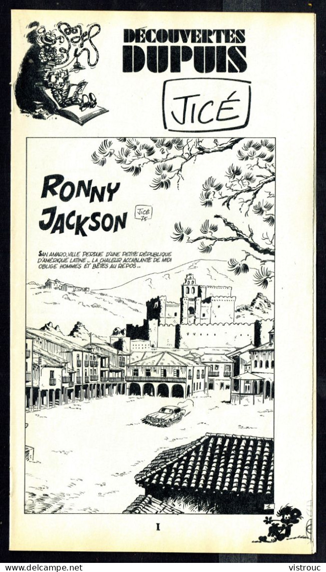 "Ronny JACKSON" De JICé - Supplément à Spirou N° 1991 - Découvertes DUPUIS - 1975. - Spirou Magazine