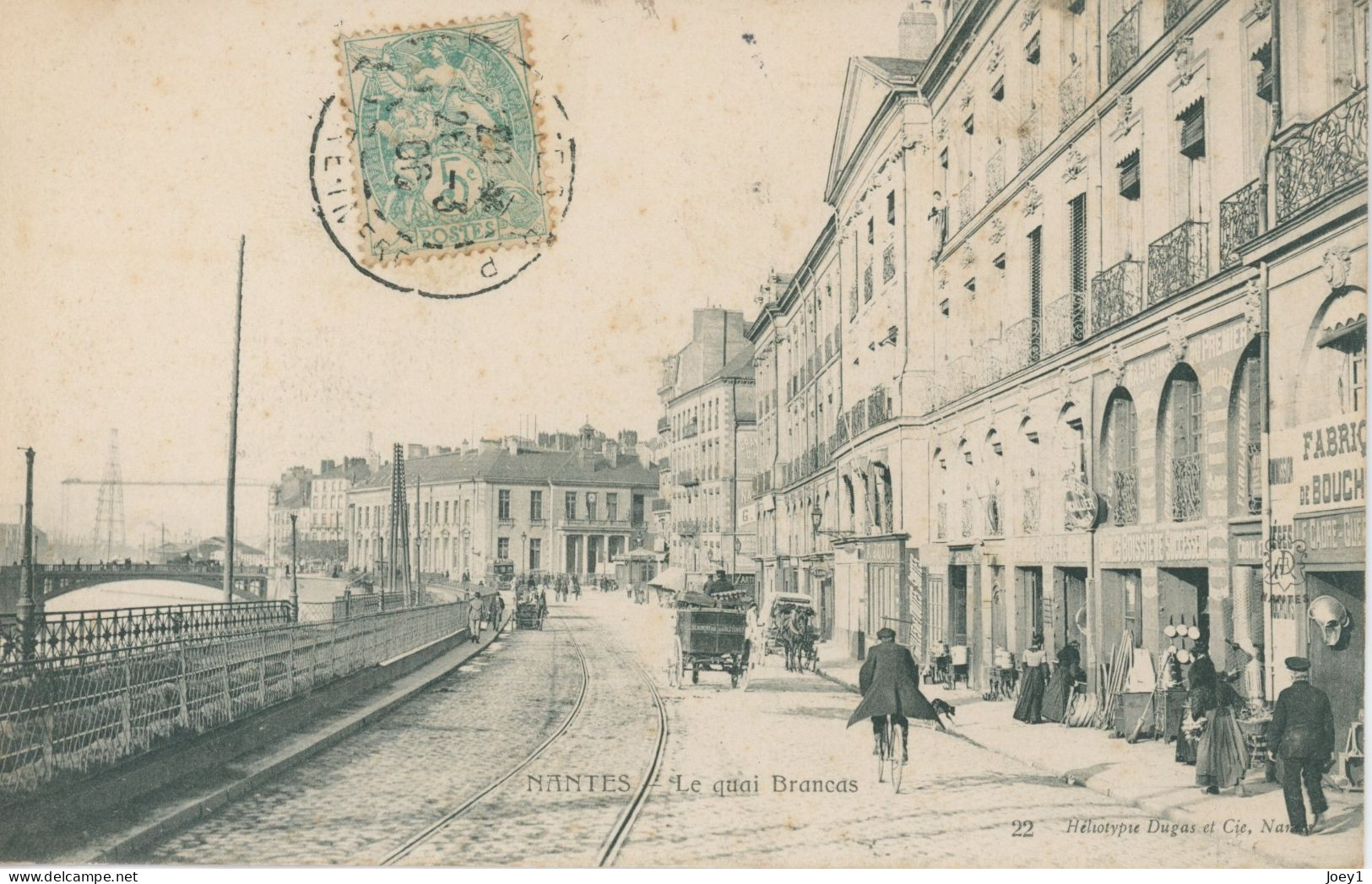 CPA  Nantes Le Quai Brancas - Nantes