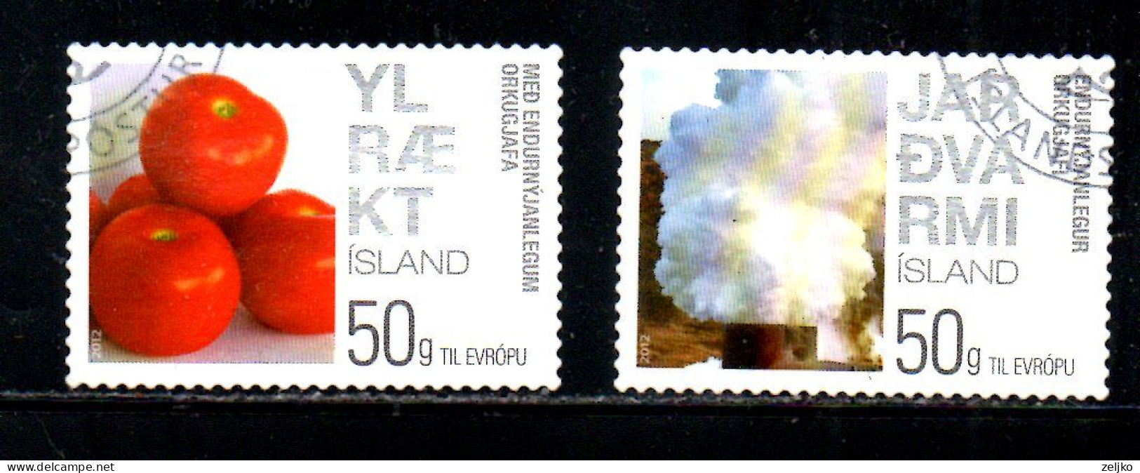 Iceland, Island, Used But Not Canceled, 2012, Michel 1253, 1254 - Oblitérés