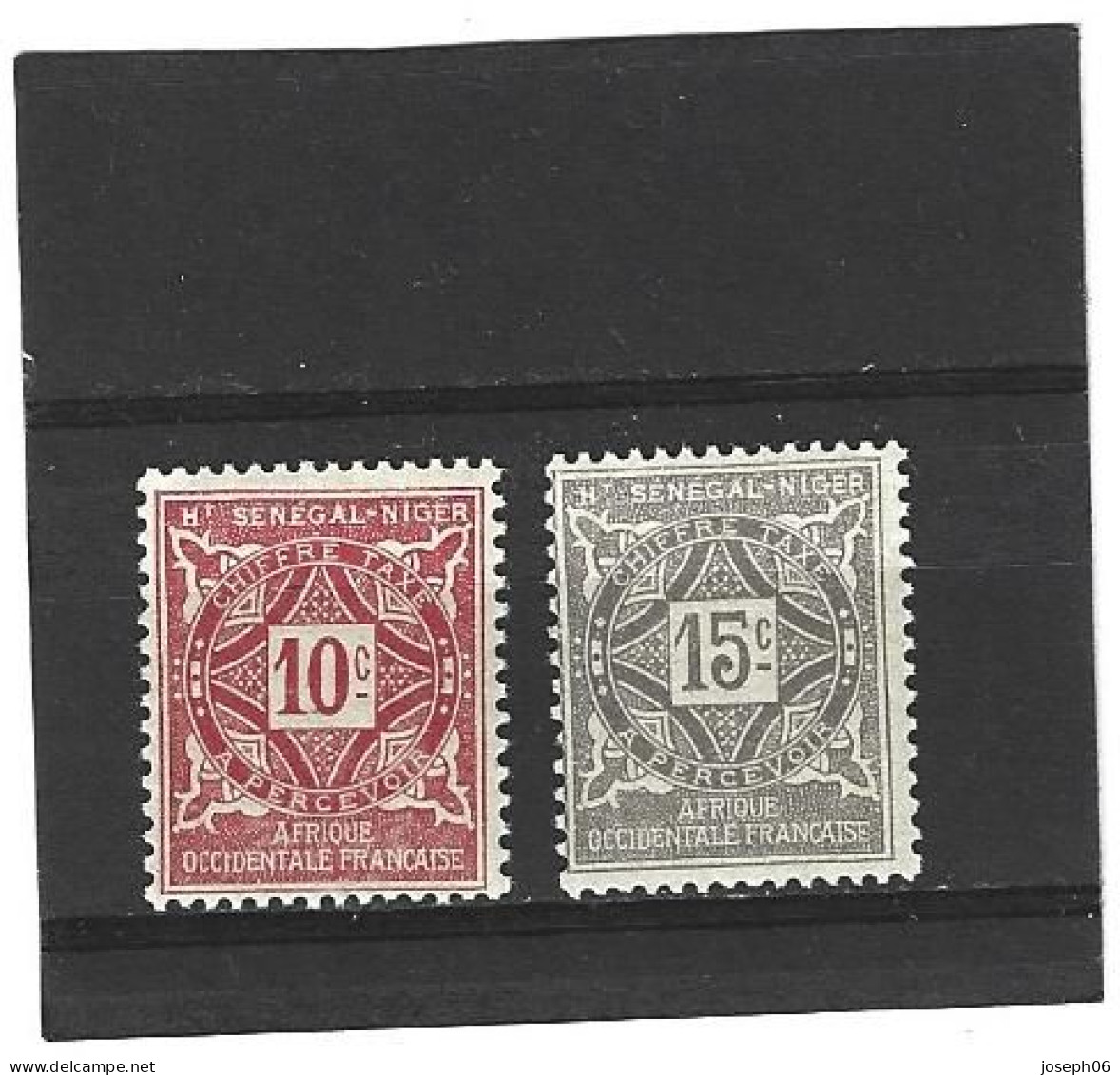 HAUT - SENEGAL & NIGER   1914  TAXE   Y.T. N° 8  à  15  Incomplet  NEUF** - Unused Stamps