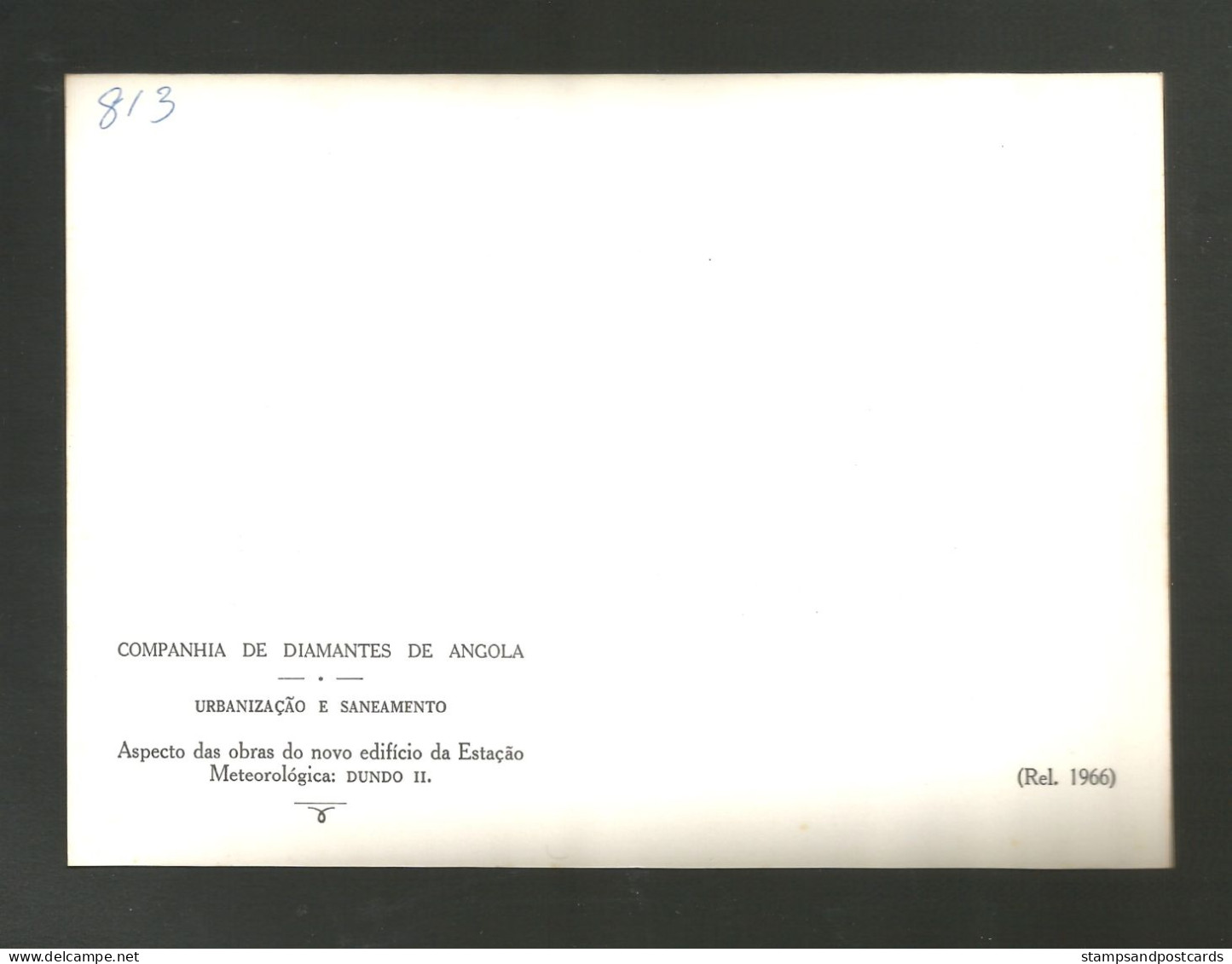 Angola Portugal Carte Diamang Compagnie Diamants Station Météo Dundo II Weather Station Diamants Co. 1966 Card - Angola