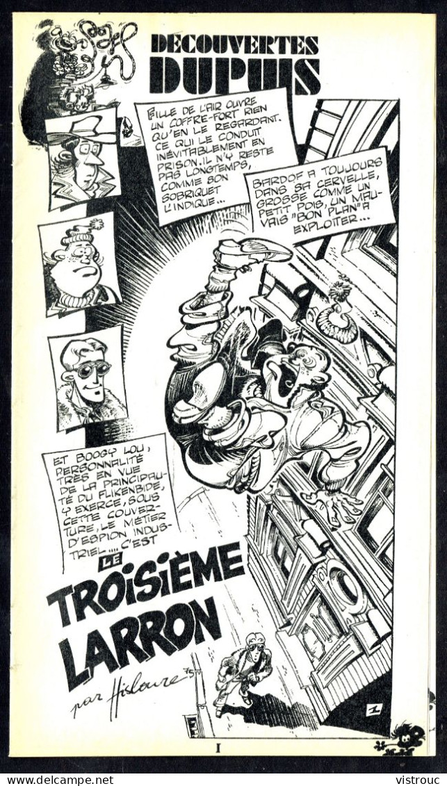 "Le Troisième Larron" De HISLAIRE - Supplément à Spirou N° 1962 - Découvertes DUPUIS - 1975. - Spirou Magazine