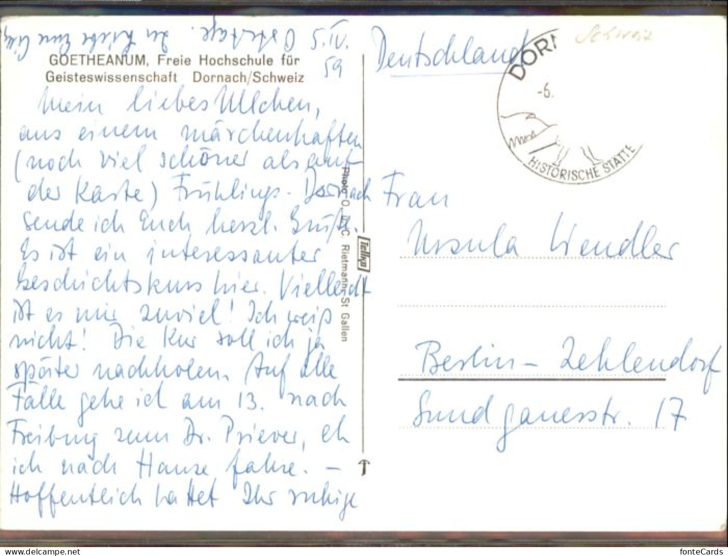 10845633 Dornach SO Dornach Goetheanum X Dornach - Andere & Zonder Classificatie