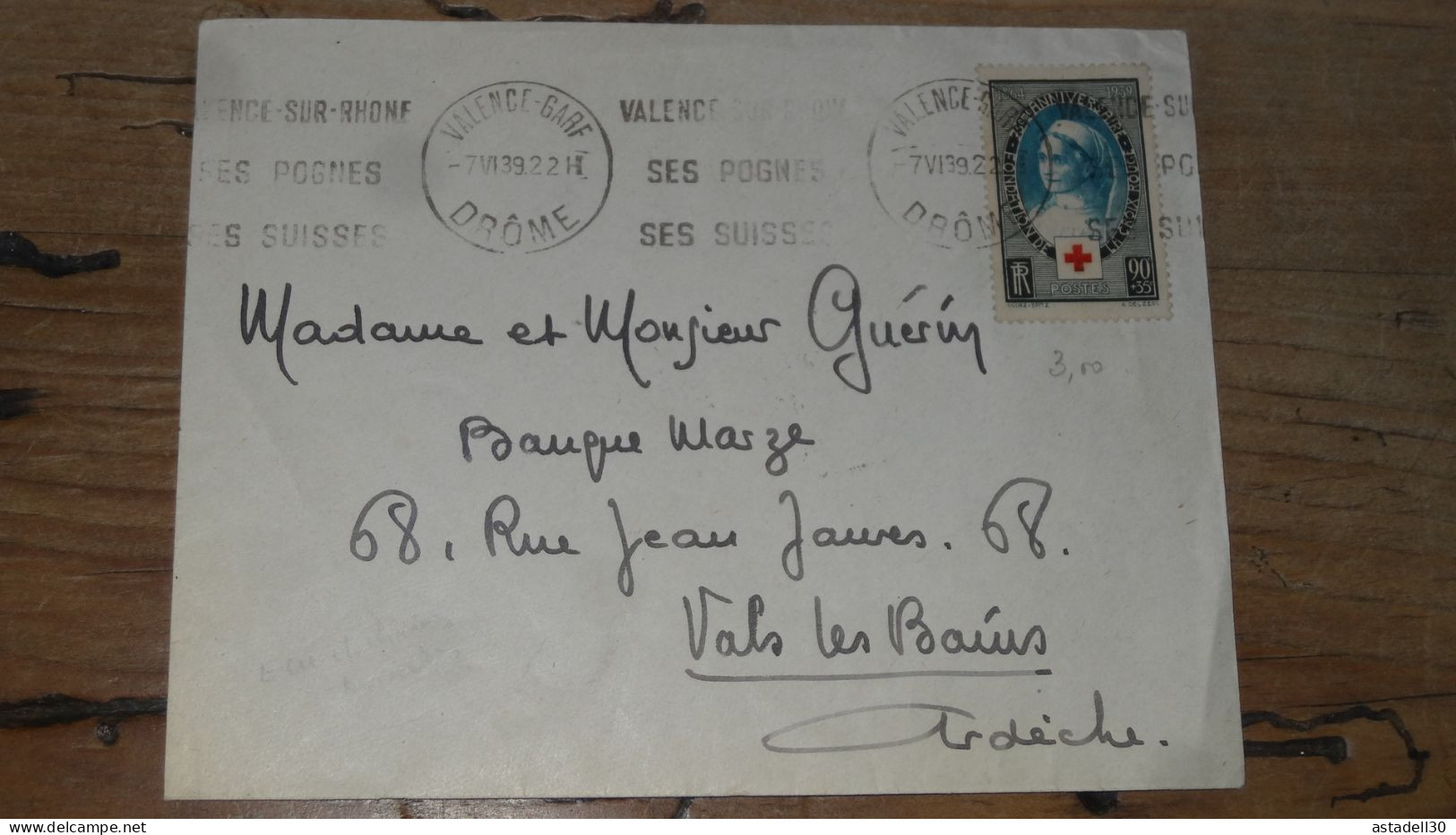Enveloppe Avec Infirmiere Seule 1939 .............. Boite-1 ......... 597 - Lettres & Documents