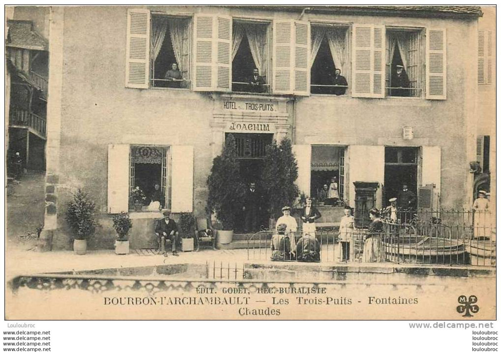 03 BOURBON L'ARCHAMBAULT LES TROIS PUITS FONTAINES CHAUDES - Bourbon L'Archambault