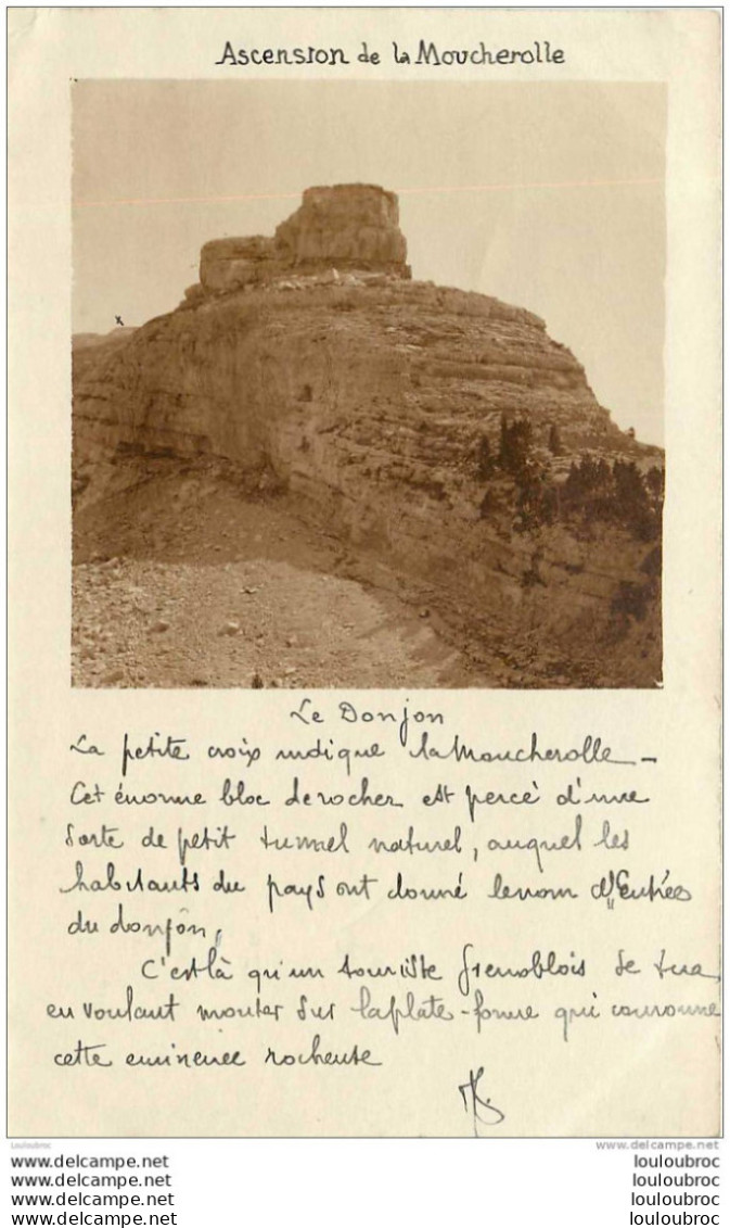 38 ASCENSION DE LA MOUCHEROLLE LE DONJON  1930 CARTE PHOTO - Other & Unclassified